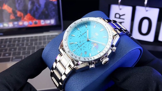 Amazon.com: OLEVS Blue Men Watch Fashion Business Stainless Steel